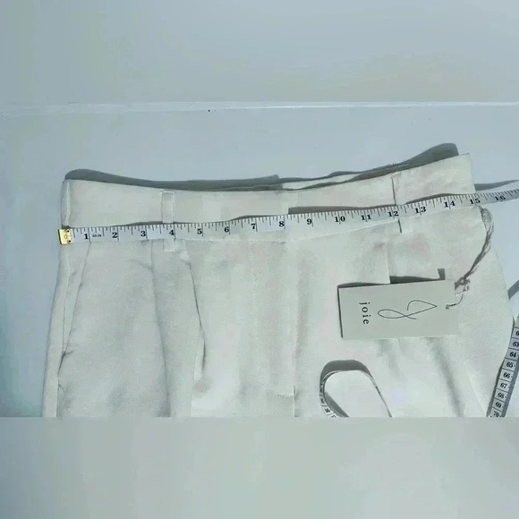 Joie Winter White Pleated Trouser Pants, Women’s Size 6, 100% Polyester. NWT - Picture 7 of 12